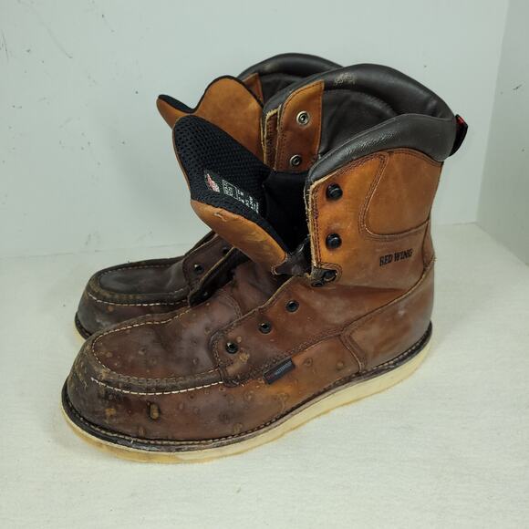 Red Wing Boots Mens Sz 12 D Brown Waterproof Boot Workwear Gorpcore Utility Work - Picture 15 of 16